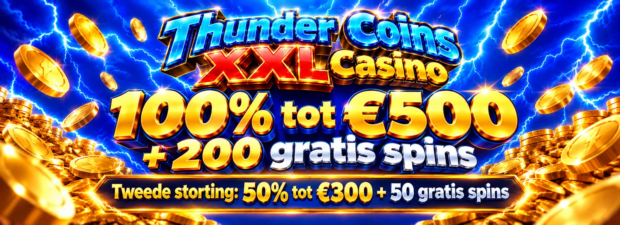 Welkomstbonus bij Thunder Coins XXL Casino